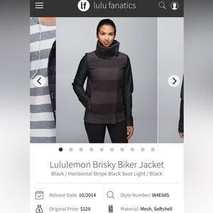 Sz 8 Lululemon Brisky Biker Jacket